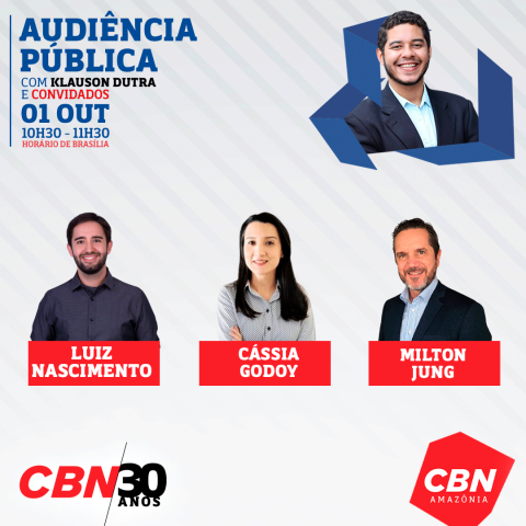 Especial em homenagem aos 30 anos da CBN recebe Milton Jung, Cássia Godoy e Luiz Nascimento