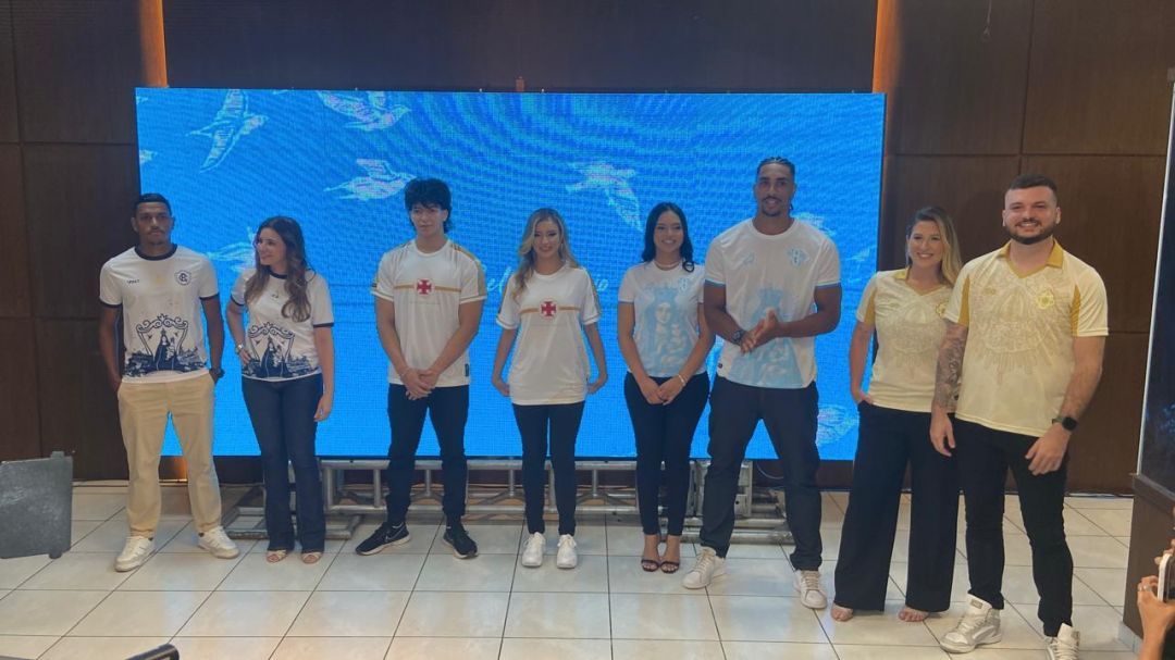 Remo, Paysandu, Tuna e Vasco se unem no Círio 2025 com camisa dedicada à Nossa Senhora de Nazaré