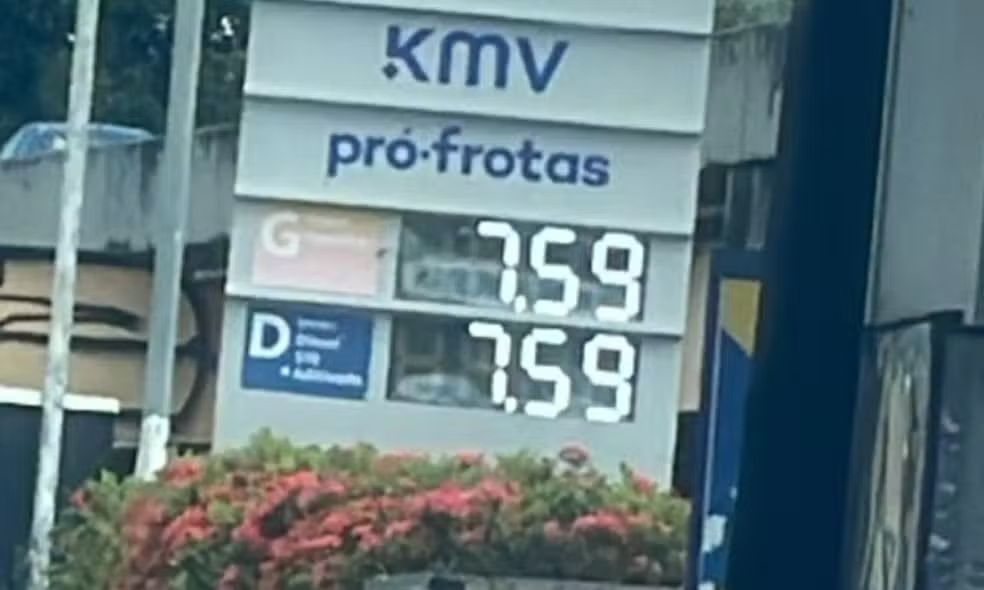 Gasolina registra novo aumento em menos de um mês e atinge R$ 7,59 nos postos de Manaus