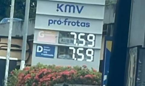 Gasolina registra novo aumento em menos de um mês e atinge R$ 7,59 nos postos de Manaus